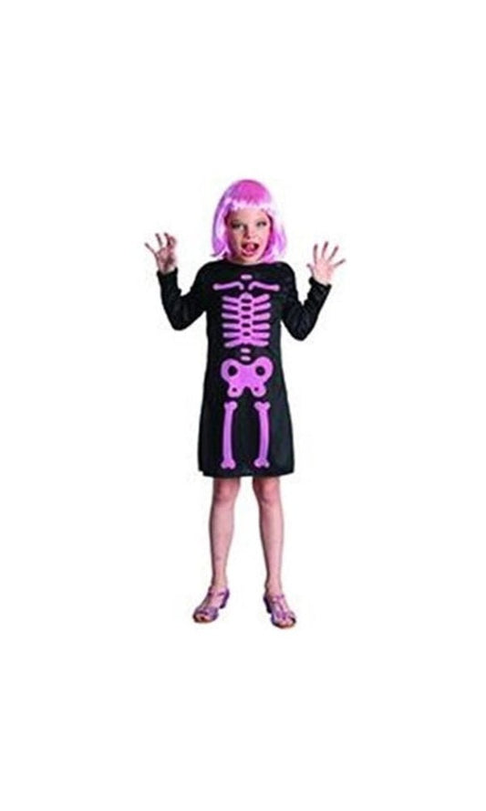 Skeleton Dress Pink Costume Child