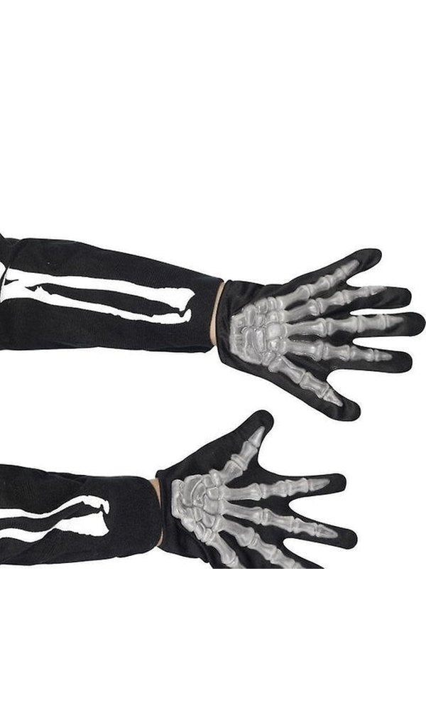 Skeleton Gloves, Child, Black