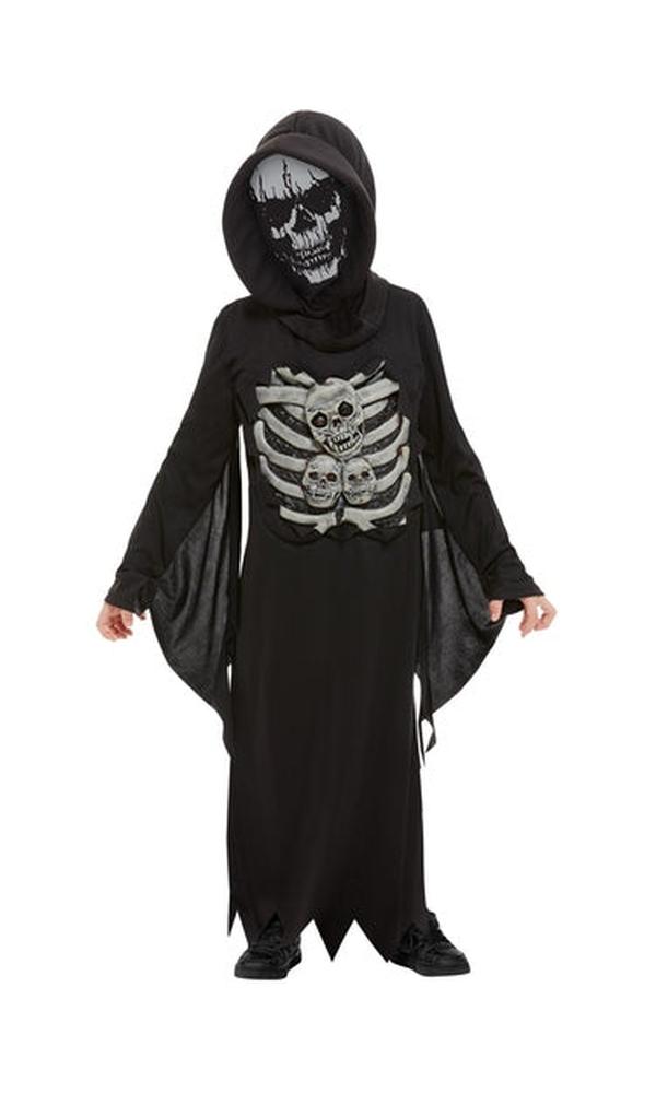 Skeleton Reaper Costume, Black Child