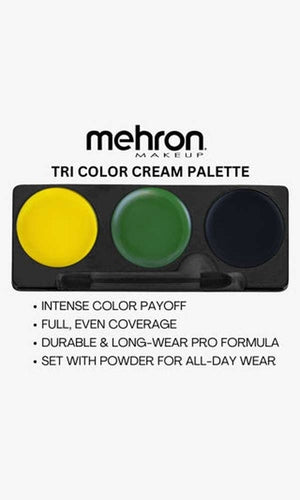 Tri-Colour Make-up Palette - Ghoul/Witch - Carded