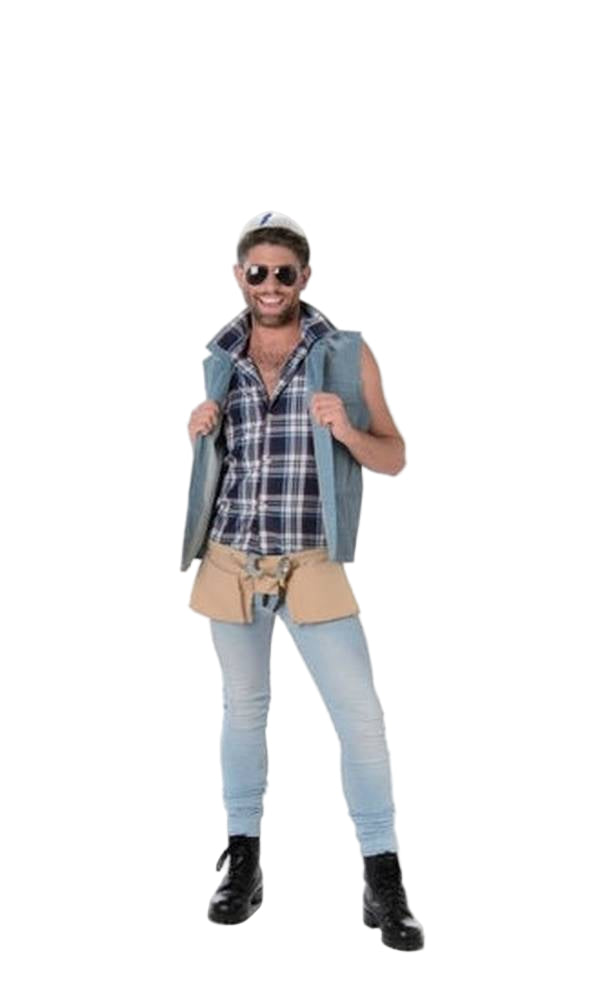 Village People Construction Costume Mens