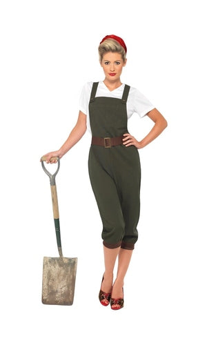 WW2 Land Girl Costume For Adults