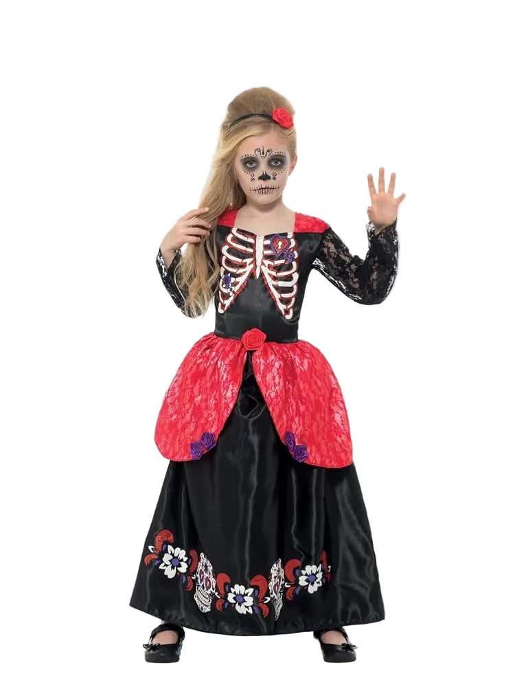 Deluxe Day of The Dead Costume For Kids