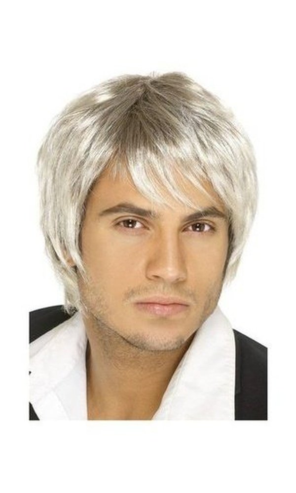 Blonde and Brown Boy Band Wig