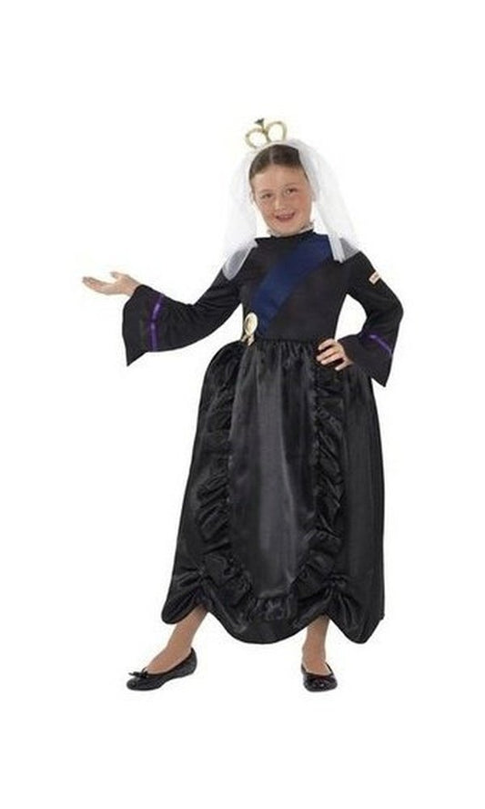 Horrible Histories Queen Victoria Costume World Book Day With Headband & Viel