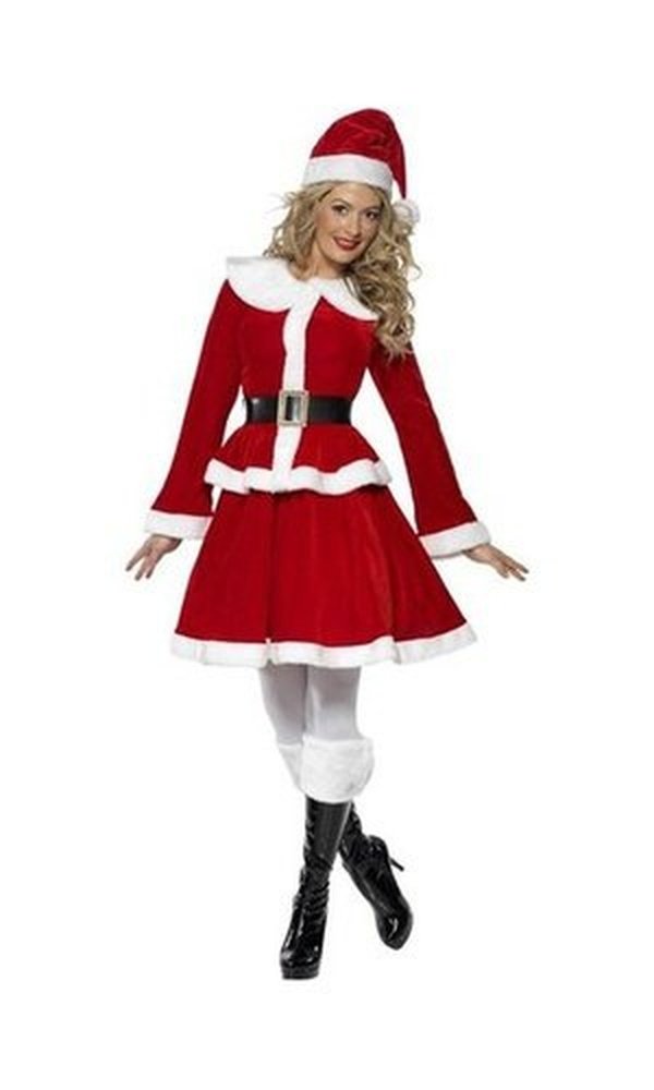Miss Santa Costume with Muff Women