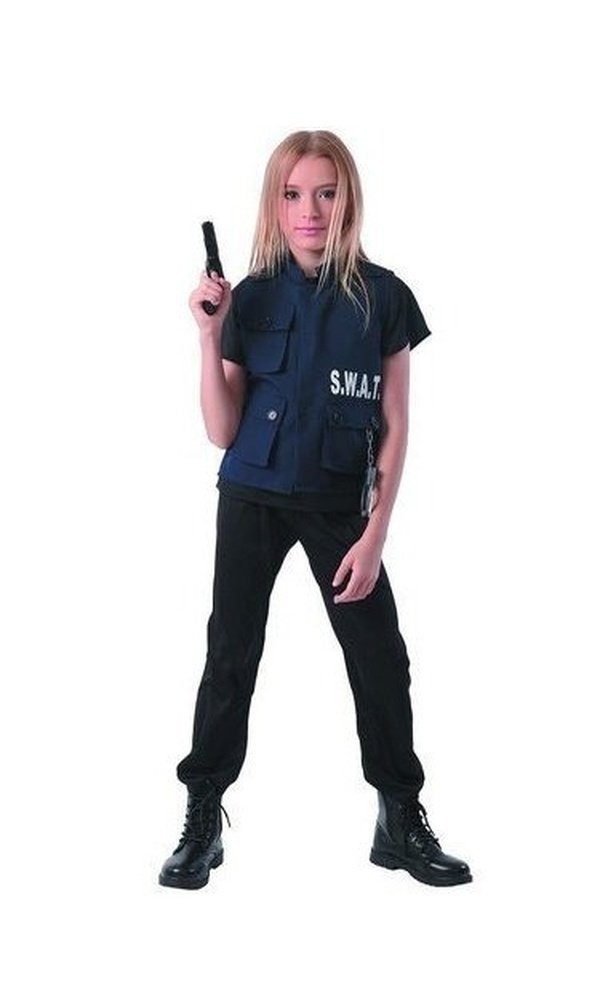 Costume Police SWAT Fille, Costumes Police