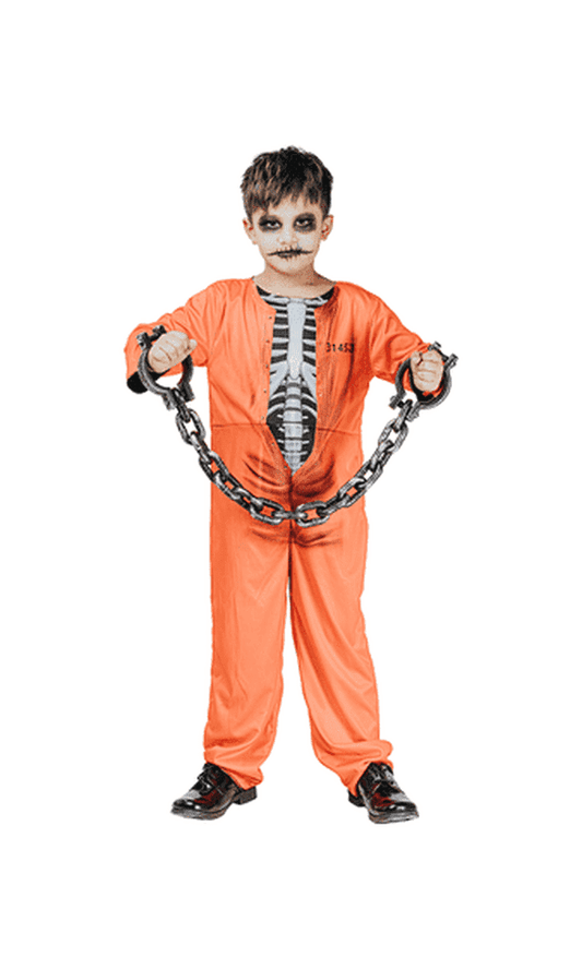 Skeleton Convict Costume Child