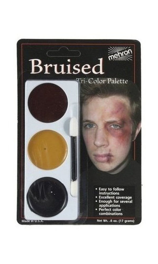Tri-Colour Make-up Palette - Bruise - Carded