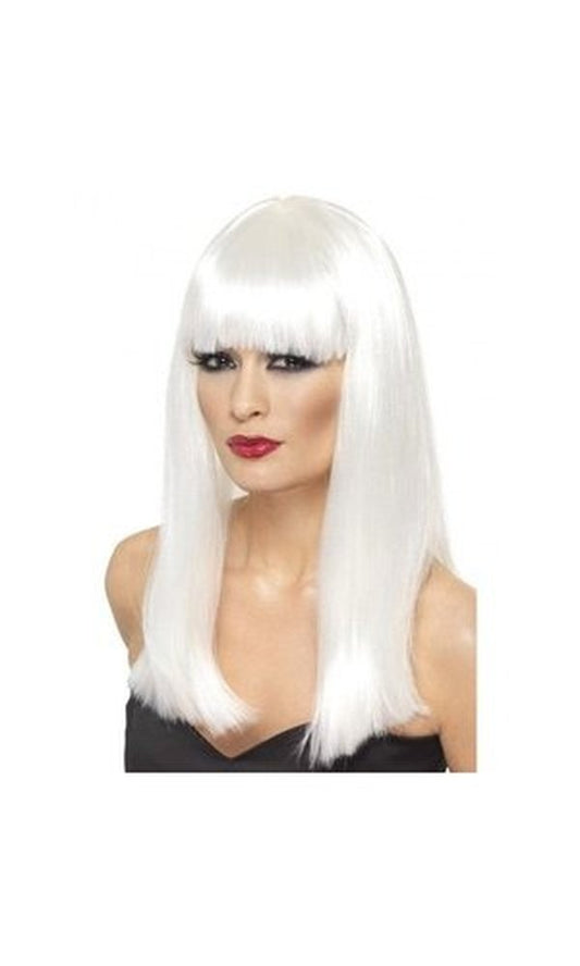 White Long Straight Glamourama Wig