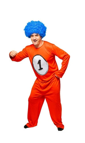 1 2 Cat In The Hat Dr. Seuss Costume Mens
