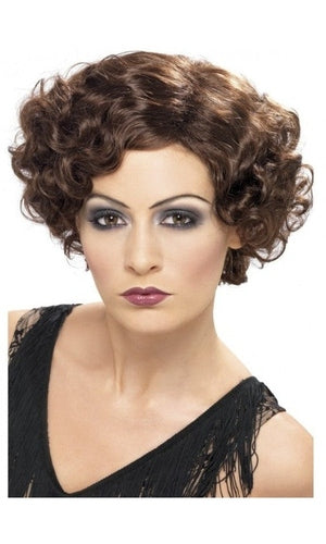 1920s Flapper Wig Brown