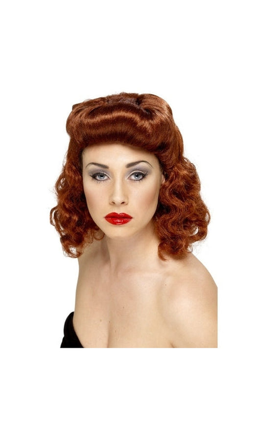 1940S AUBURN PIN UP GIRL WIG