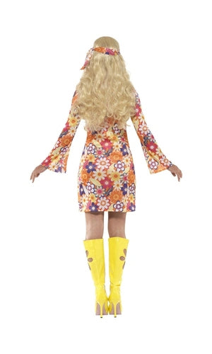 1970s Flower Hippie Costume For Adults
