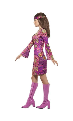 1970s Woodstock Hippie Chick Costume For Adults