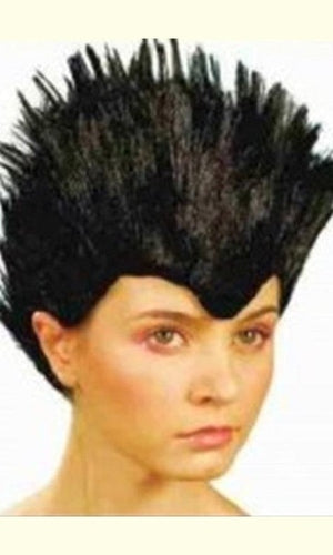 1980S Black Spikey Wig For Adults