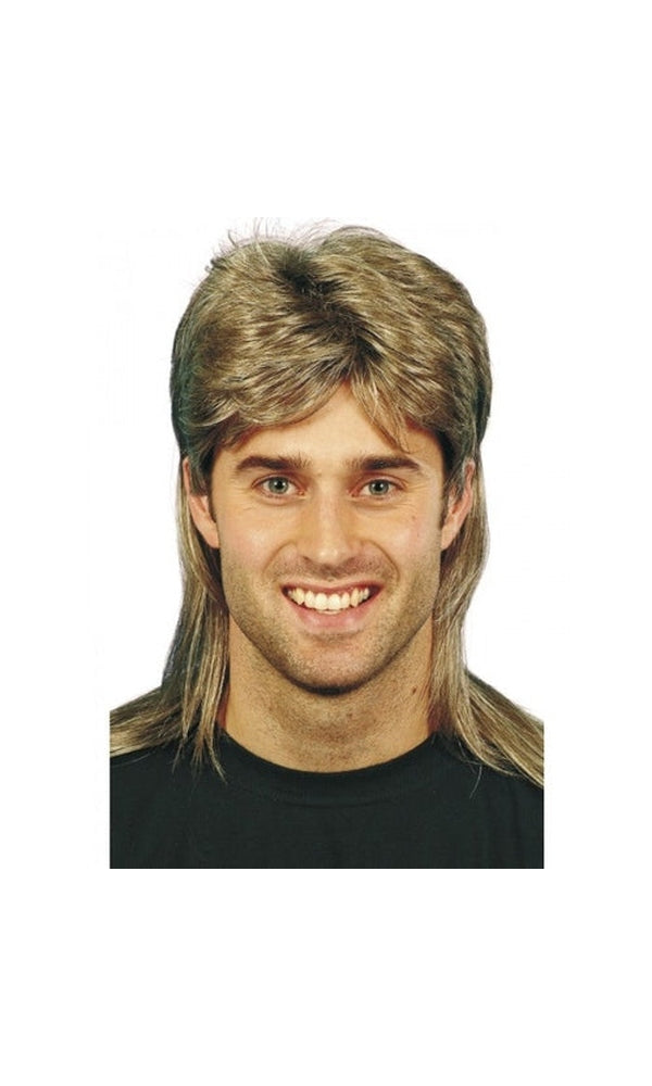 1980S Blonde & Brown Mullet Wig