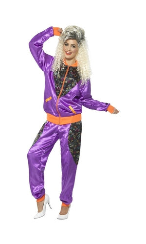 1980S Shell Suit Purple Costume For Adults