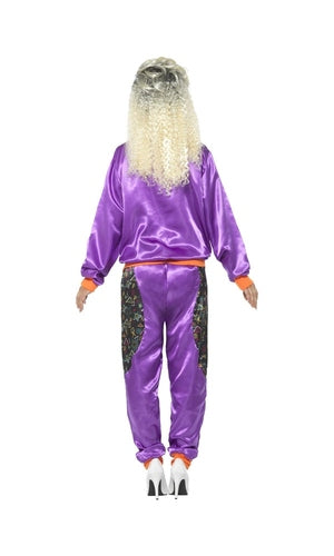 1980S Shell Suit Purple Costume For Adults