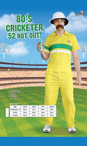 1980s Aussie Cricket Costume For Adults