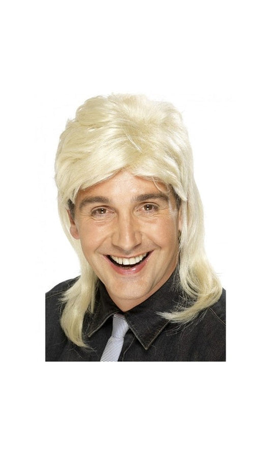 1980s Blonde Mullet Wig