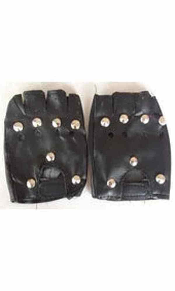 1980s Gloves Studded Black