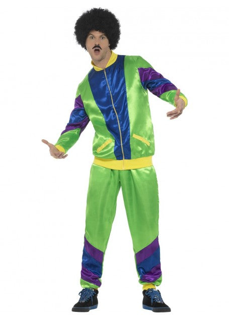 80s Height of Fashion Shell Suit Costume Green Tracksuit