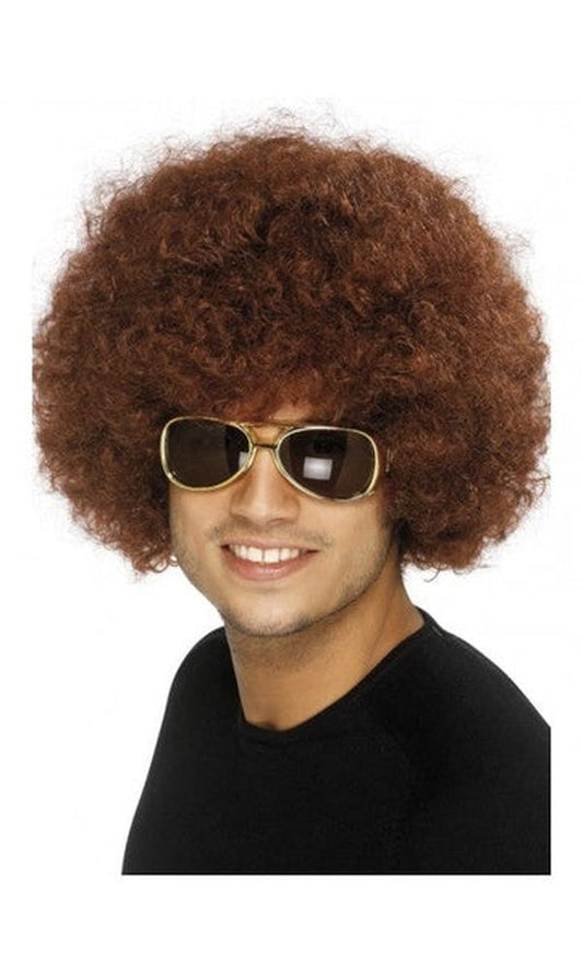 70S BROWN FUNKY AFRO WIG