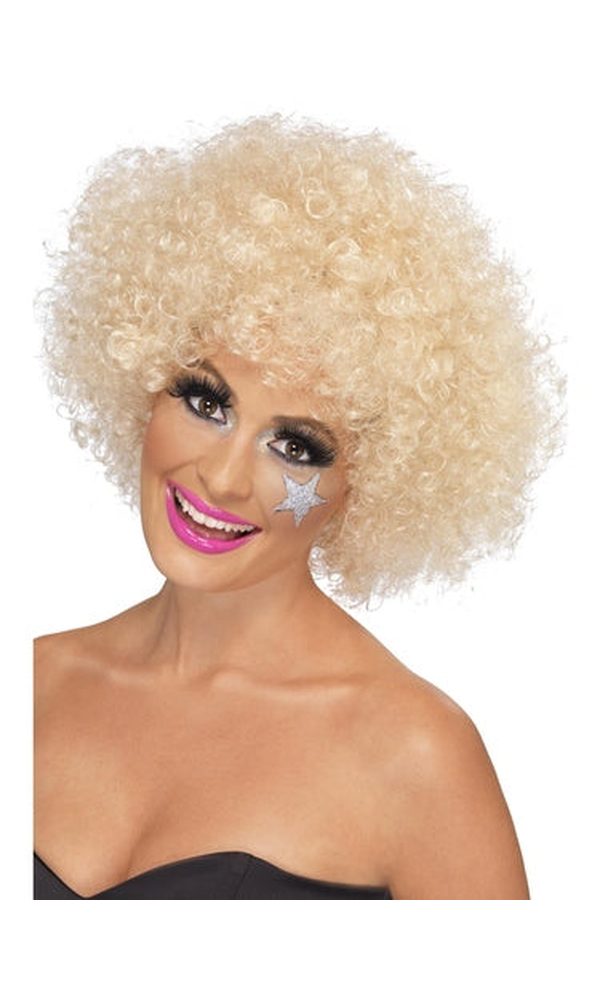 70s Funky Afro Wig Blonde