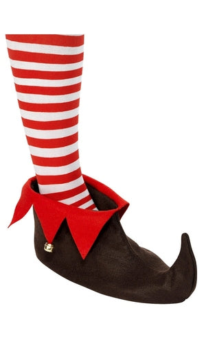 Adult Brown & Red Elf Shoes
