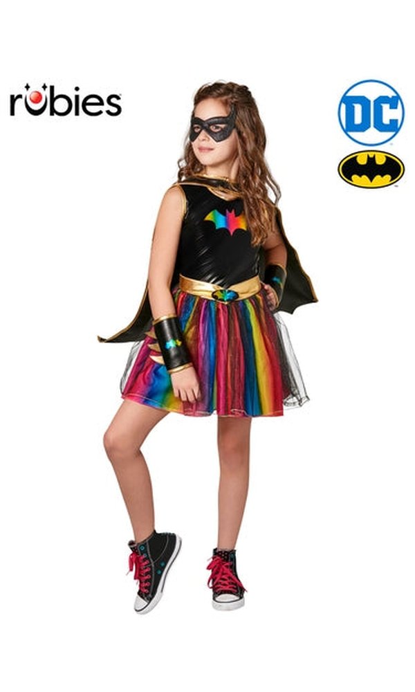 BATGIRL DELUXE RAINBOW TUTU COSTUME, CHILD