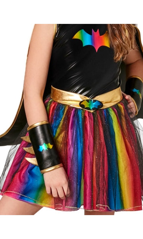 BATGIRL DELUXE RAINBOW TUTU COSTUME, CHILD