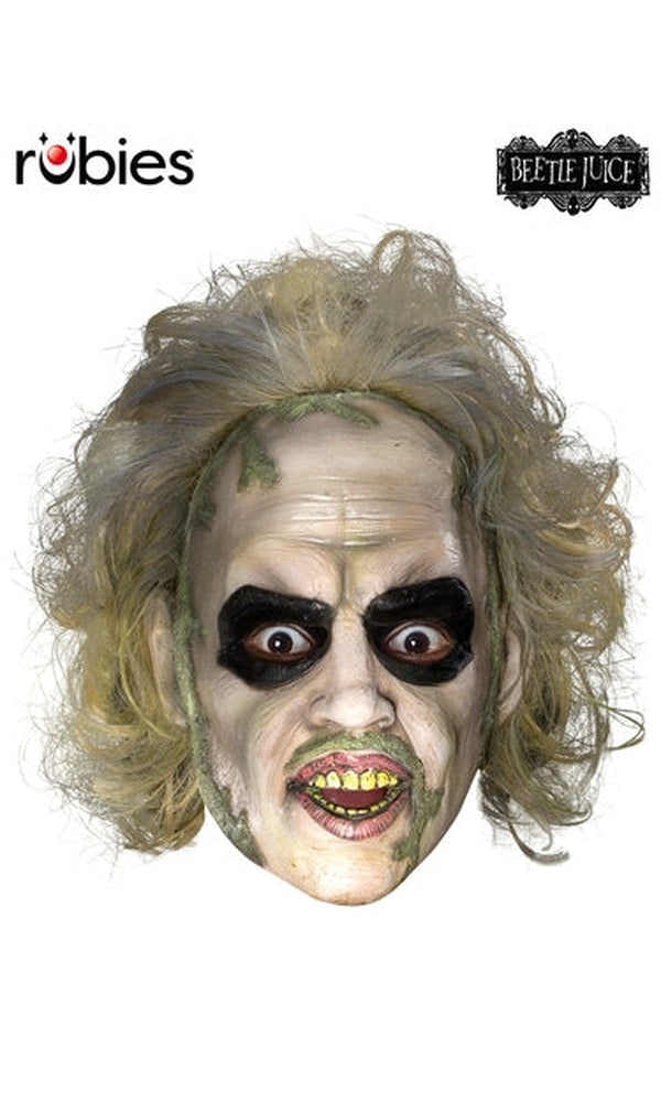 BEETLEJUICE 3/4 VINYL MASK WITH HAIR – ADULT