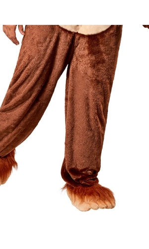 BIG FOOT FURRY ONESIE COSTUME, ADULT