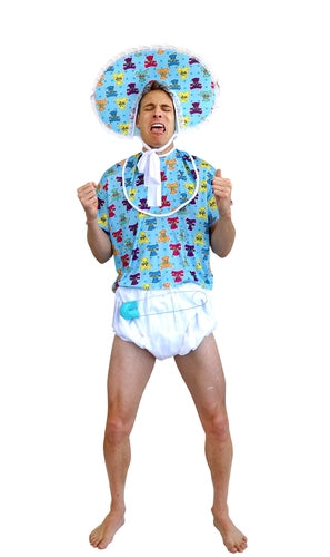 Baby Boomer Costume Blue For Adults