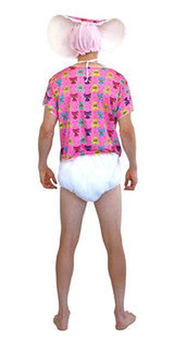 Baby Boomer Costume Pink For Adults