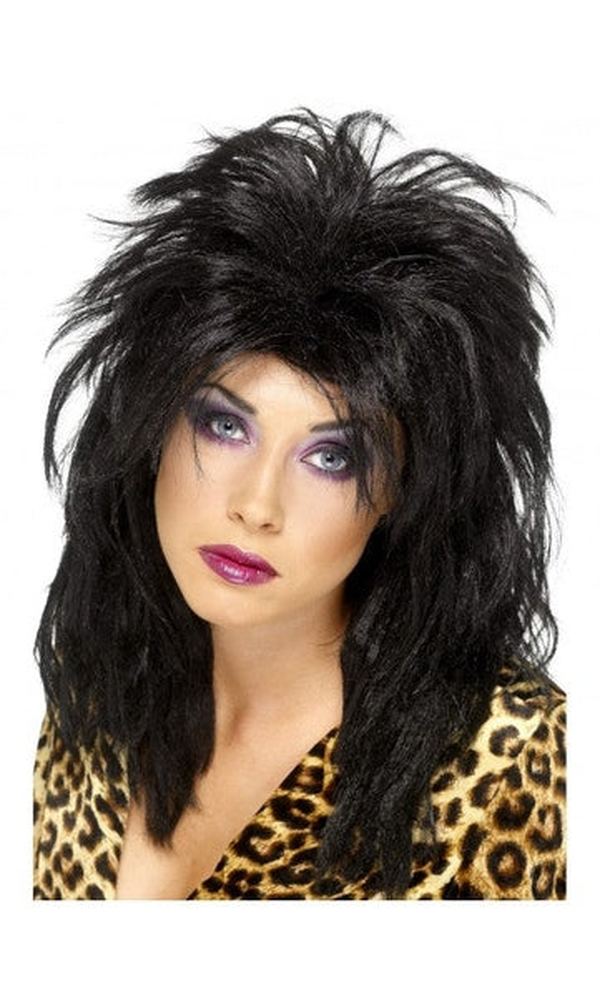 Black 80's Popstar Wig