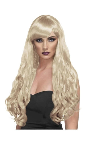 Blonde Desire Long Curly Wig with Fringe
