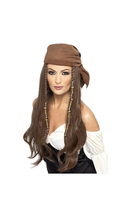 Brown Pirate Wig