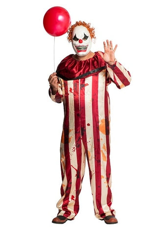 CRAZED CLOWN COSTUME MAN