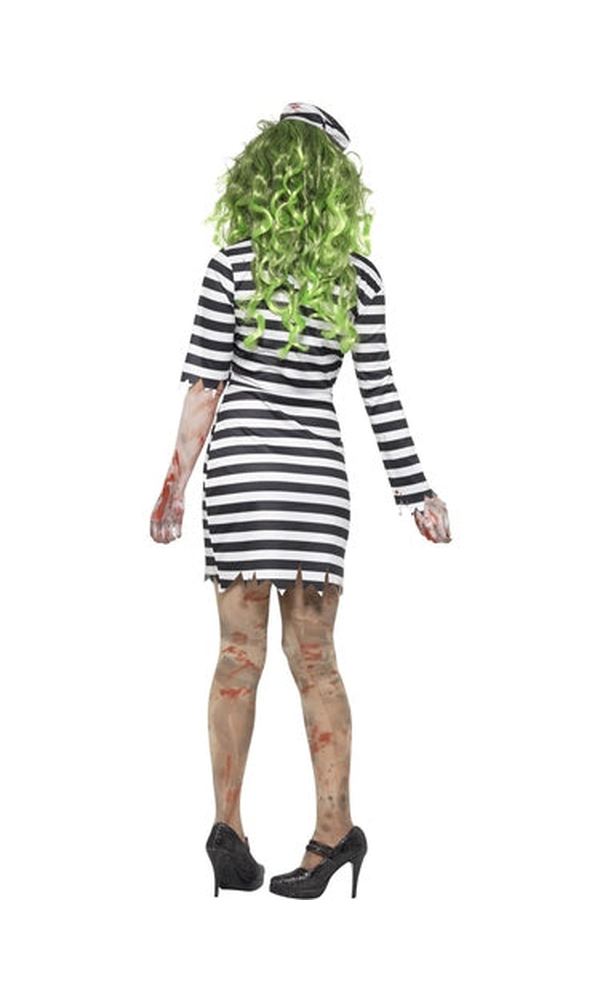 CURVES ZOMBIE JAIL BIRD COSTUME FOR ADULTS