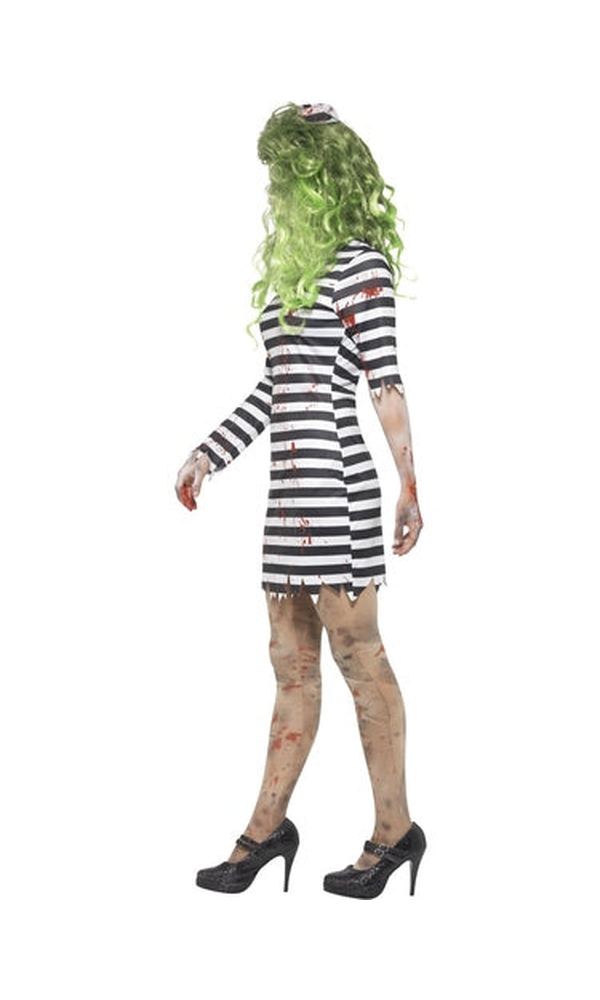 CURVES ZOMBIE JAIL BIRD COSTUME FOR ADULTS