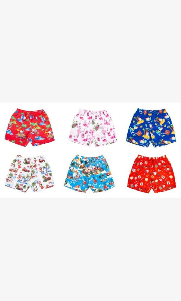 Christmas hawaiian boardies Kids Blue
