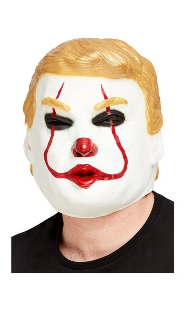 Clown President Overhead Mask, Latex Donald Trump