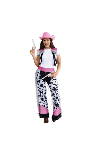 Cowgirl Vest & Chaps Costumes For Adults