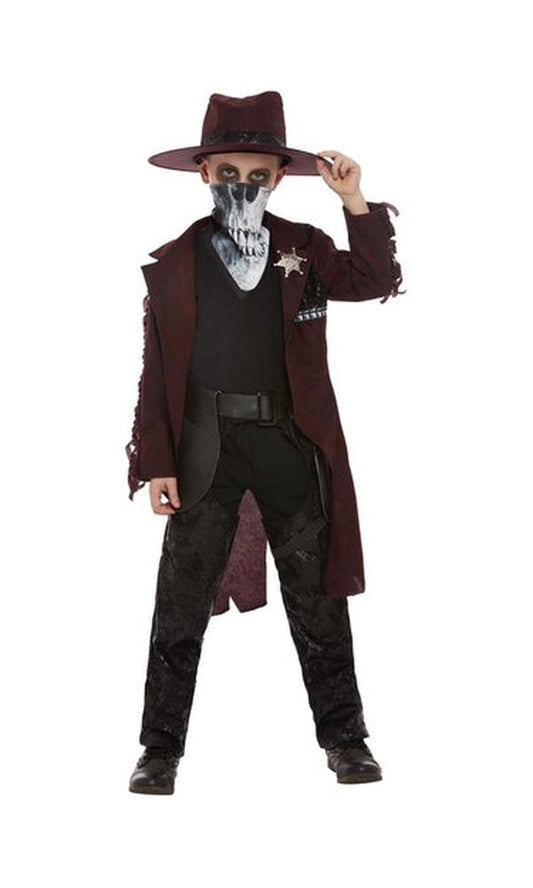 Deluxe Dark Spirit Western Cowboy Costume For Kids