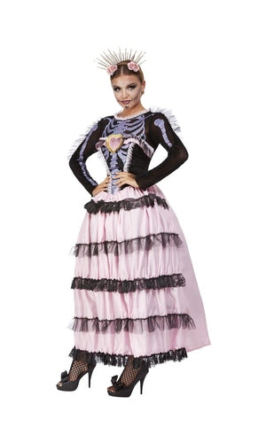 Deluxe Day Of The Dead Senorita Costume For Adults
