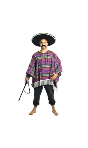 Deluxe Red Poncho Costume For Adults