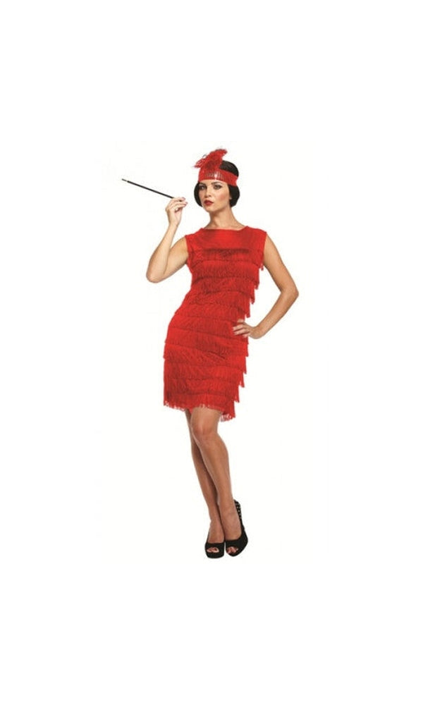 Flapper Costume Red Womens