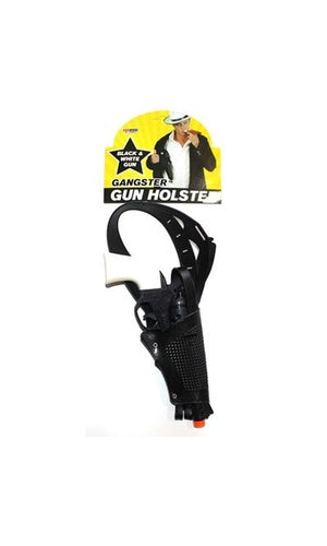 GANGSTER GUN HOLSTER BLACK & WHITE GUN